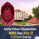 Amrita Vishwa Vidyapeetham MBBS Fee Structure 2026–27 Released @amrita.edu; Check Full Details Here
